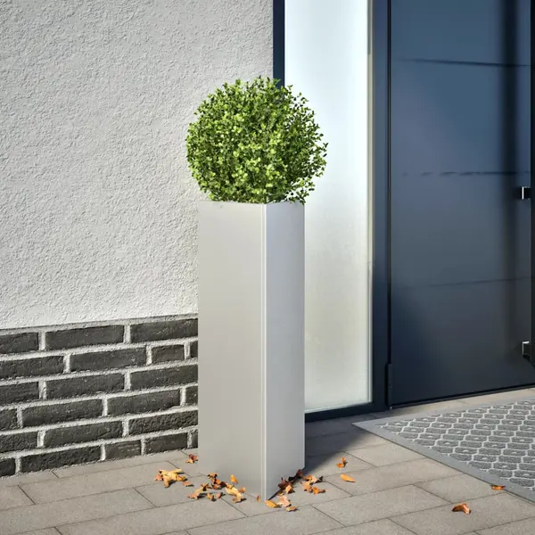 Gossi jardiniera de gradina, 30x26x75 cm, otel galvanizat, triunghi