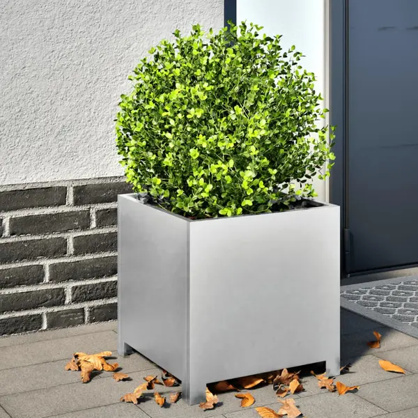 Gossi jardiniera de gradina, 40x40x40 cm, otel galvanizat