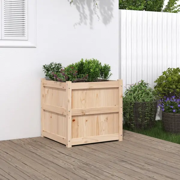 Gossi jardiniera de gradina, 60x60x60 cm, lemn masiv de pin