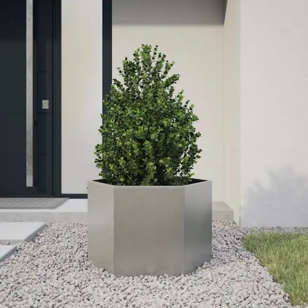 Gossi jardiniera de gradina 69x60x45 cm otel inoxidabil hexagonal