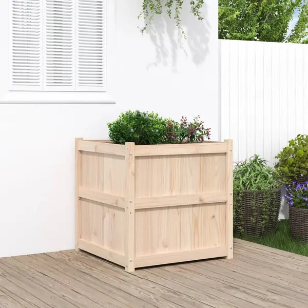 Gossi jardiniera de gradina, 70x70x70 cm, lemn masiv de pin