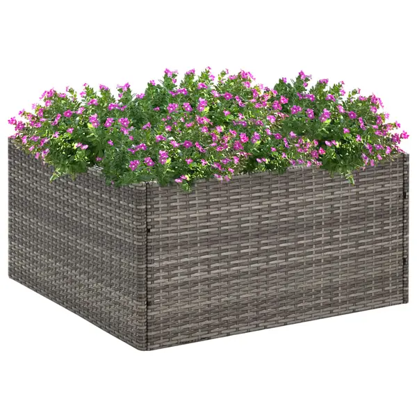 Gossi jardiniera de gradina, 80x80x40 cm, gri, poliratan