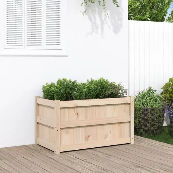 Gossi jardiniera de gradina, 90x50x50 cm, lemn masiv de pin