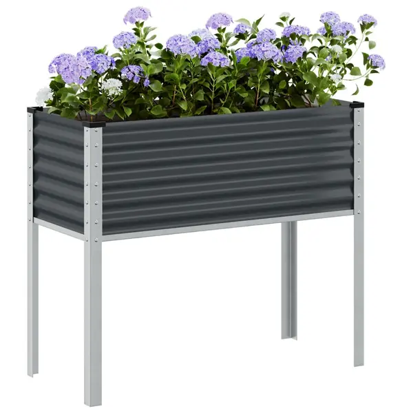 Gossi jardiniera de gradina, antracit, 100x41x90 cm, otel