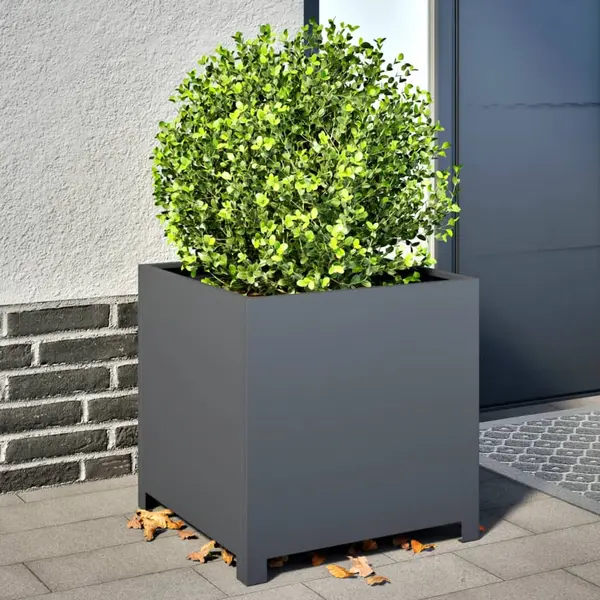 Gossi jardiniera de gradina, antracit, 50x50x50 cm, otel