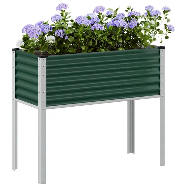 Gossi jardiniera de gradina, verde, 100x41x90 cm, otel