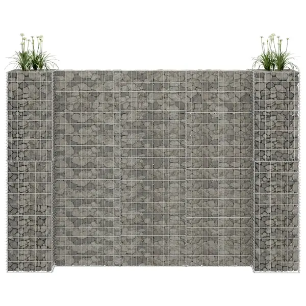 Gossi jardiniera gabion in forma de h, 260 x 40 x 180 cm, sarma otel