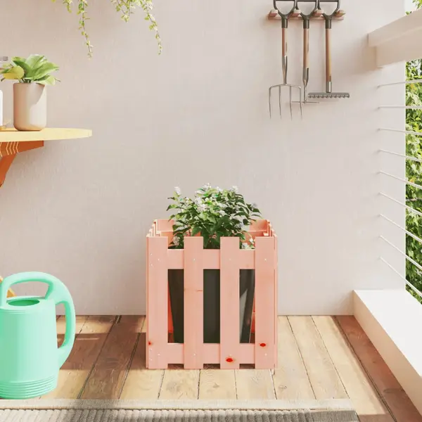 Gossi jardiniera gradina design gard, 40x40x40 cm, lemn masiv douglas