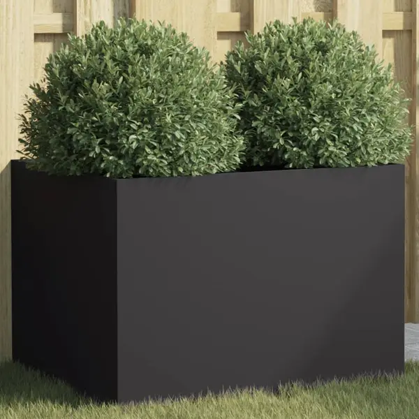 Gossi jardiniera, negru, 62x47x46 cm, otel laminat la rece