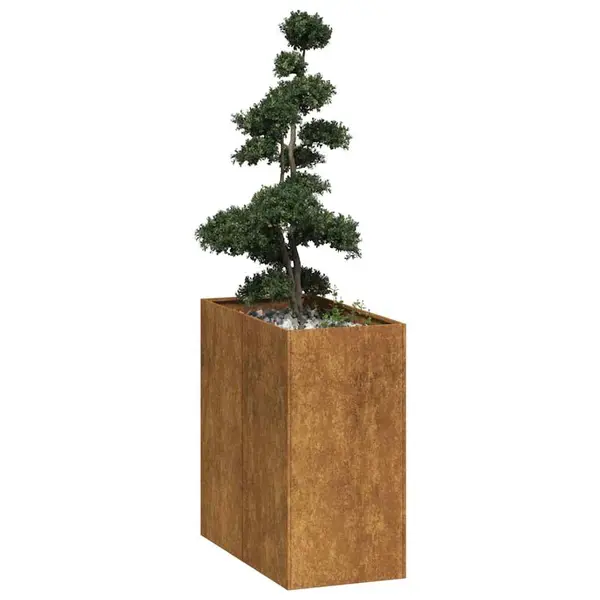Gossi jardiniera rusty 40x80x80 cm otel pentru intemperii