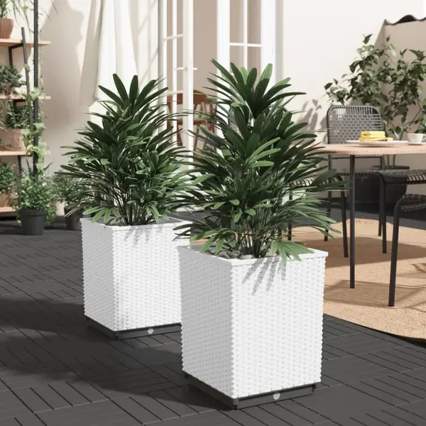 Gossi jardiniere, 2 buc., alb, 30x30x37 cm, polipropilena