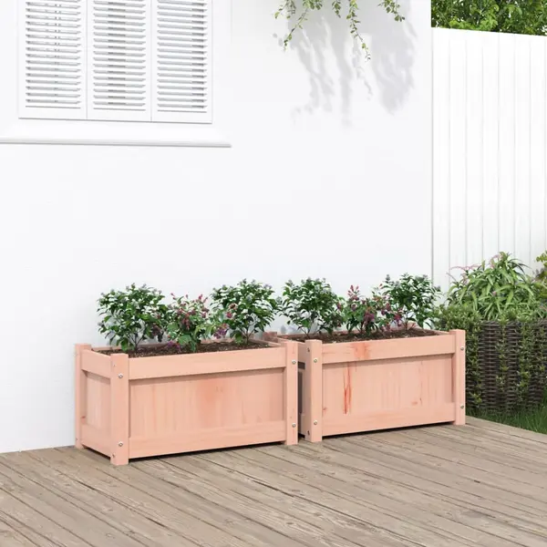 Gossi jardiniere de gradina, 2 buc., lemn masiv douglas