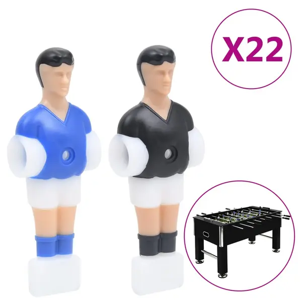 Gossi jucatori de masa de fotbal pentru tija de 12,7 mm, 22 buc.