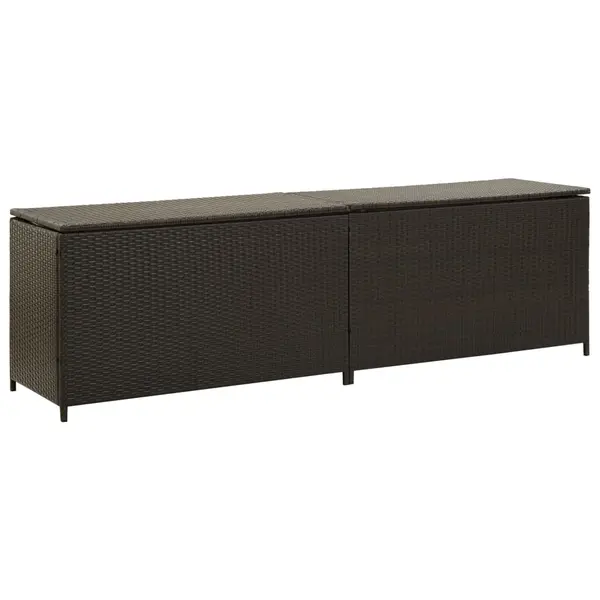 Gossi lada de depozitare de gradina, maro, 200x50x60 cm, poliratan