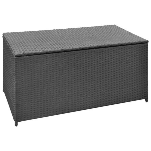 Gossi lada de depozitare de gradina, negru, 120x50x60 cm, poliratan