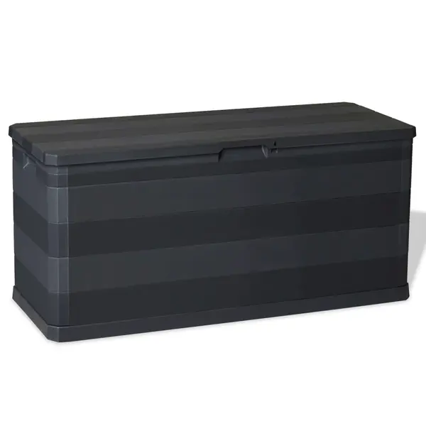 Gossi lada de depozitare pentru gradina, negru, 117 x 45 x 56 cm