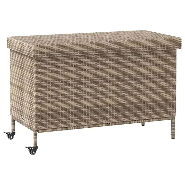 Gossi lada depozitare de gradina cu roti, gri 110x55x73 cm poliratan