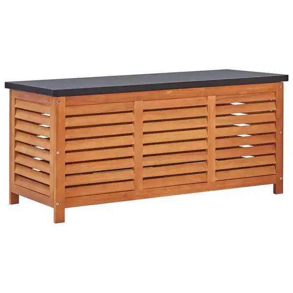 Gossi lada depozitare gradina, 117x50x55 cm, lemn masiv de eucalipt