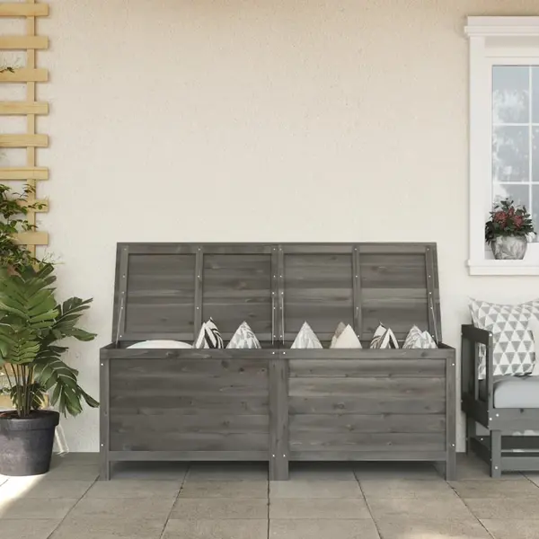 Gossi lada depozitare gradina antracit 150x50x56,5 cm lemn masiv brad