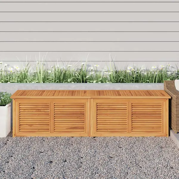 Gossi lada depozitare gradina cu geanta, 200x50x55 cm, lemn masiv tec