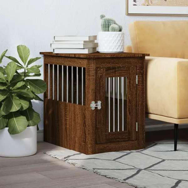 Gossi lada pentru caini, stejar maro, 45x62x59 cm, lemn prelucrat