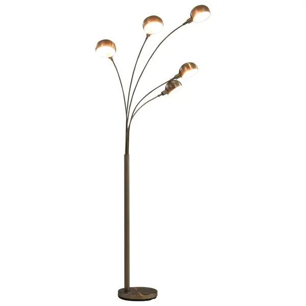 Gossi lampa de podea, argintiu, 200 cm, 5 x e14