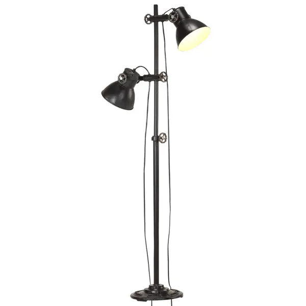 Gossi lampa de podea cu 2 abajururi, negru, e27, fonta