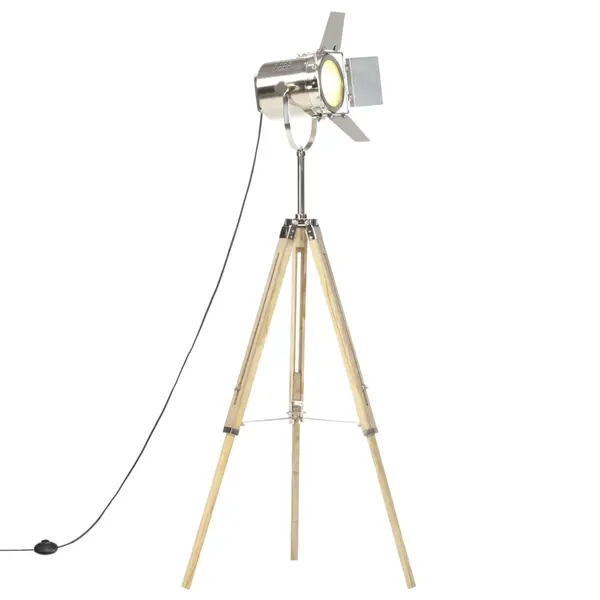 Gossi lampa de podea cu trepied, 140 cm, lemn masiv de mango