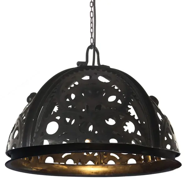 Gossi lampa de tavan industriala cu lant, model roata, 45 cm, e27
