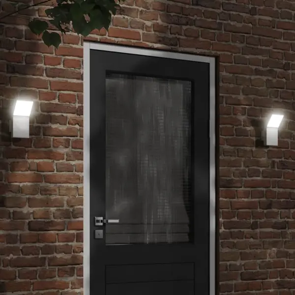 Gossi lampa exterioara de perete cu led, alb, aluminiu turnat