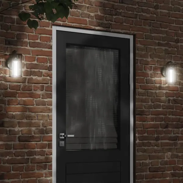 Gossi lampa exterioara de perete, negru, otel inoxidabil