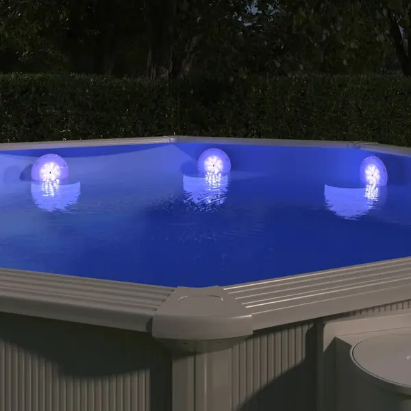 Gossi lampa led plutitoare de piscina, cu telecomanda, alb
