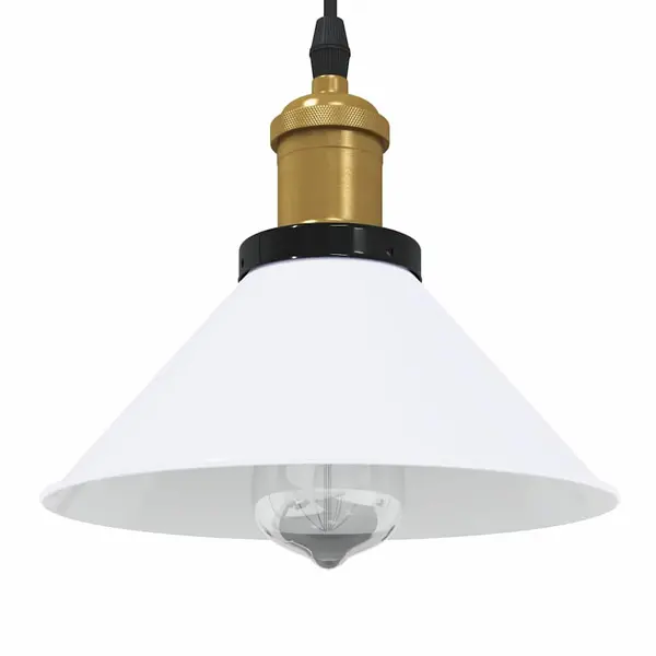 Gossi lampa suspendata reglabila pe inaltime e27 alb lucios metal