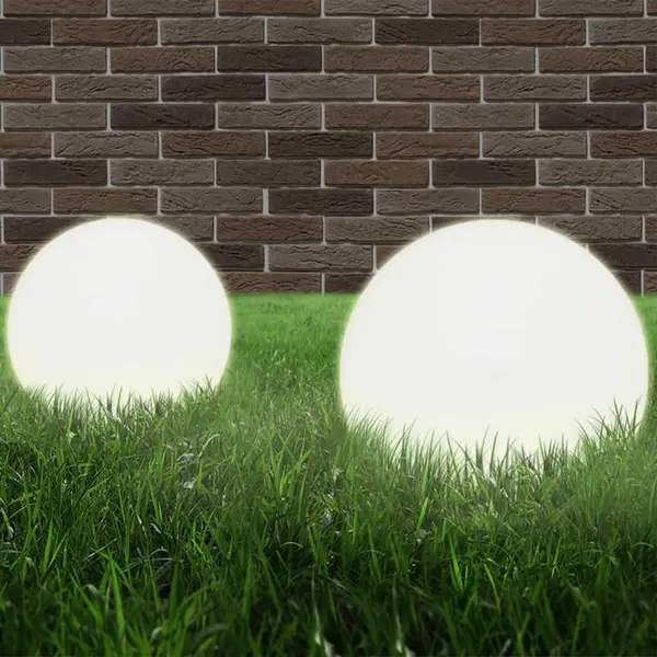 Gossi lampi bol cu led 2 buc, sferice, 20 cm, pmma