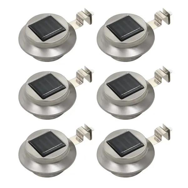 Gossi lampi solare de exterior cu led, 6 buc., alb, 12 cm, rotund