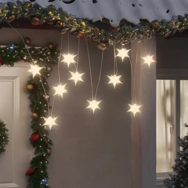 Gossi lumina de craciun 10 led-uri alb 10 cm