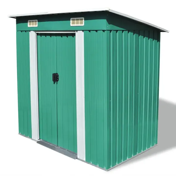 Gossi magazie de gradina din metal verde