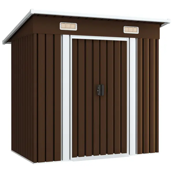 Gossi magazie de gradina, maro, 194 x 121 x 181 cm, otel