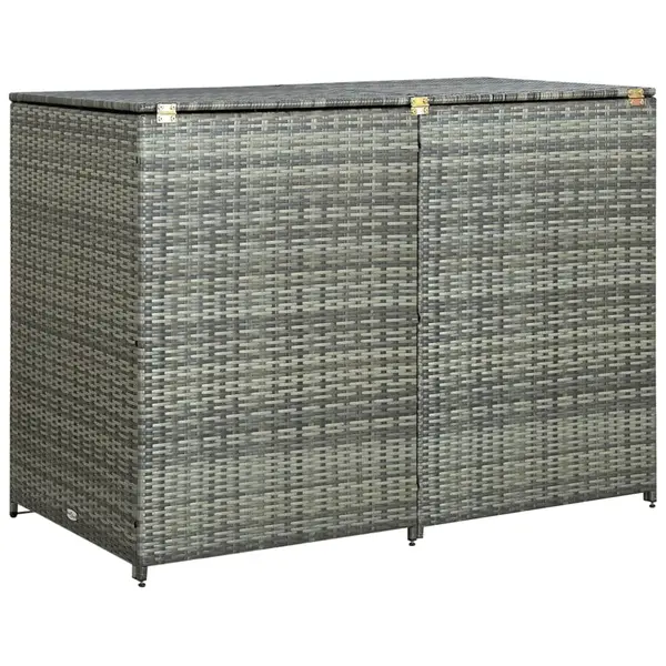 Gossi magazie dubla pentru pubele, antracit, 148x77x111 cm, poliratan