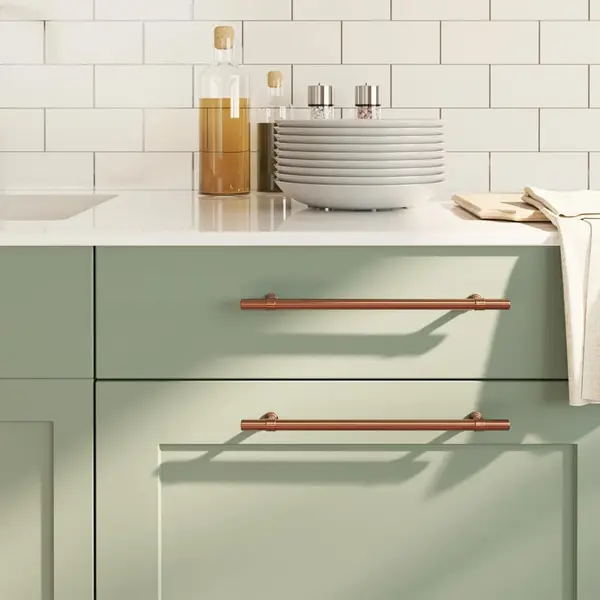 Gossi manere de dulap, 5 buc., bronz, 224 mm, otel inoxidabil