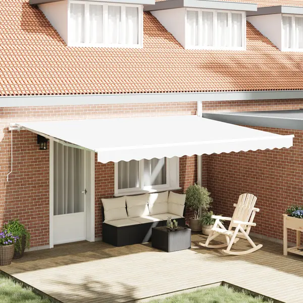 Gossi marchiza manuala retractabila alba 450x300 cm, Gossi husa de inlocuire pentru cadrul de 4,5x3 m alb
