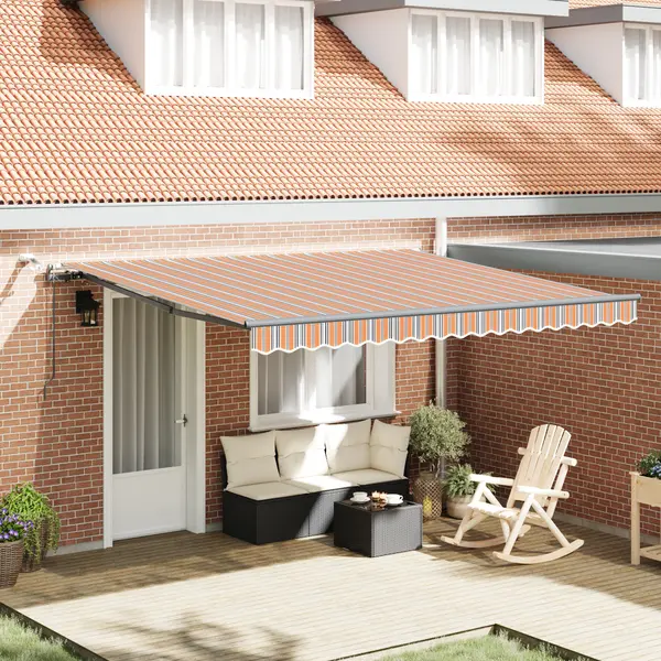 Gossi marchiza retractabila automata cu dungi led multicolore 400x300 cm