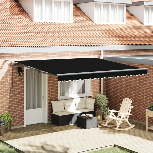 Gossi marchiza retractabila automata cu led neagra 400x300 cm, Gossi material de inlocuire pentru marchiza 4x3 m neagra