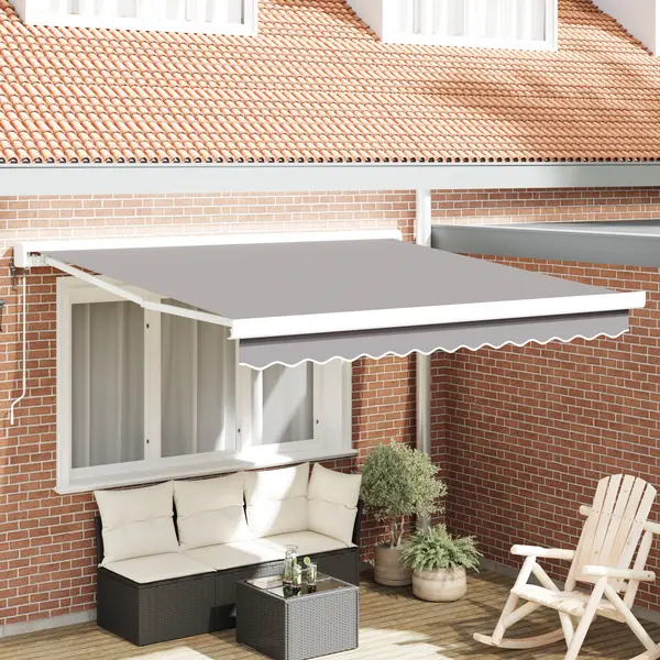 Gossi marchiza retractabila automata gri deschis 300x250 cm, fabrica de inlocuire Gossi pentru marchiza 3x2,5 m cadru gri deschis