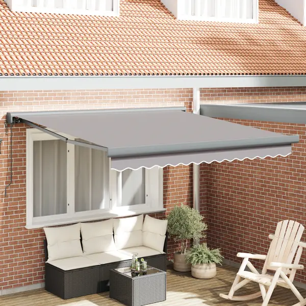 Gossi marchiza retractabila automata gri deschis 300x250 cm, Gossi material de schimb pentru marchiza pentru cadru 3x2,5 m gri deschis