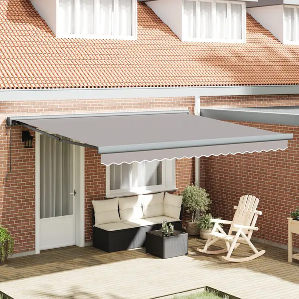 Gossi marchiza retractabila automata gri deschis 400x300 cm, Gossi material de inlocuire pentru marchiza 4x3 m gri deschis