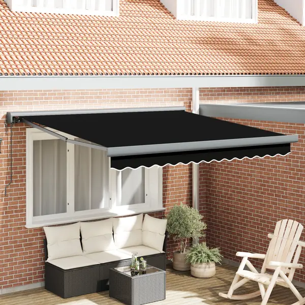 Gossi marchiza retractabila automata neagra 350x250 cm, Gossi material de inlocuire pentru marchiza 3,5x2,5 m cadru negru