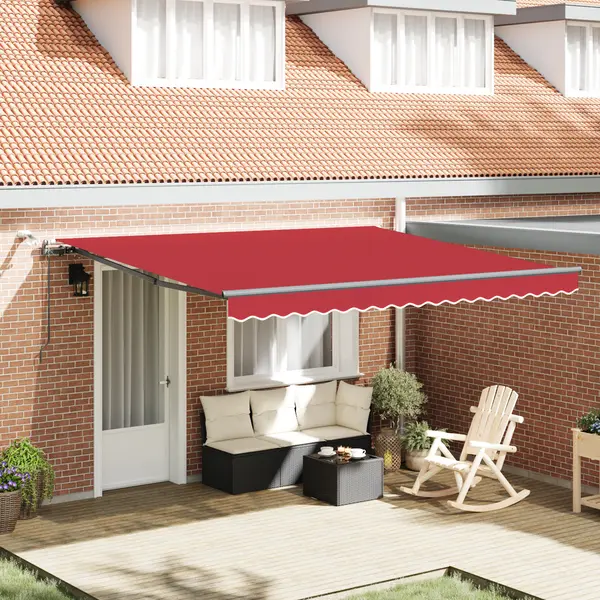 Gossi marciza retractabila automata cu led rosie 400x300 cm, viaxl material de inlocuire pentru marciza de 4x3 m rosie
