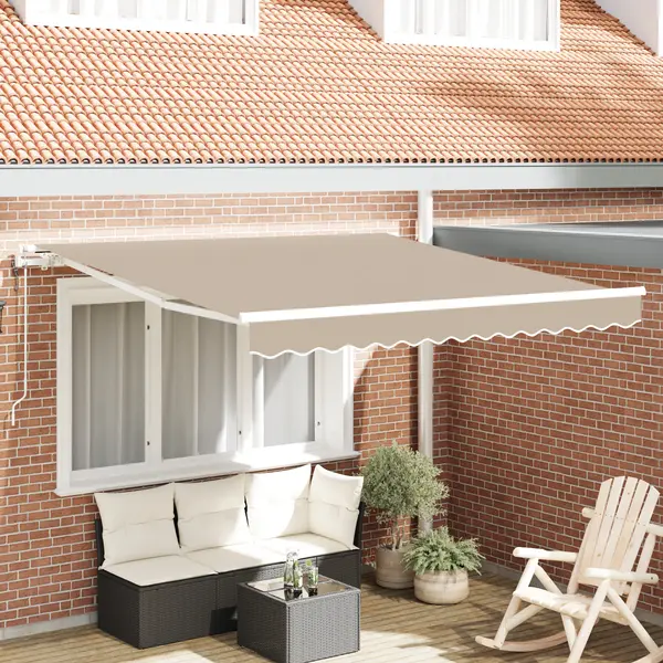 Gossi markiza automata retractabila bej 300x250 cm, Gossi tesatura de inlocuire pentru markiza 3x2,5 m bej