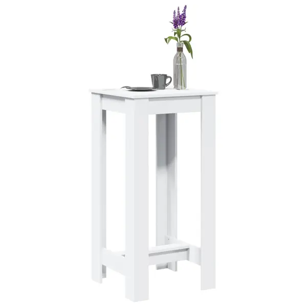 Gossi masa bar, alb, 51x50x103,5 cm, lemn prelucrat